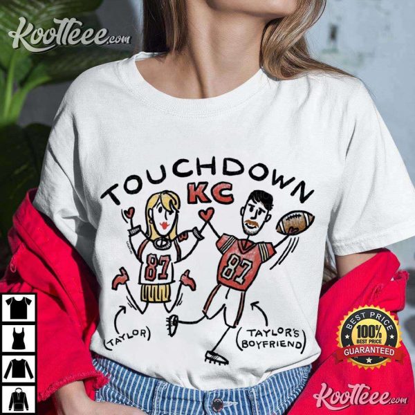 Tayvis Doodle Taylors Boyfriend KC Football Swiftie T-Shirt