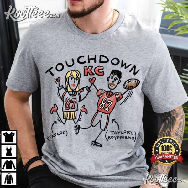 Tayvis Doodle Taylors Boyfriend KC Football Swiftie T-Shirt