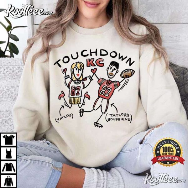 Tayvis Doodle Taylors Boyfriend KC Football Swiftie T-Shirt