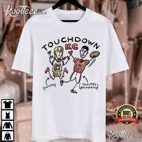 Tayvis Doodle Taylors Boyfriend KC Football Swiftie T-Shirt