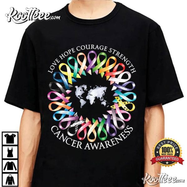 All Cancer Matters Survivors Awareness Ribbon Support T-Shirt