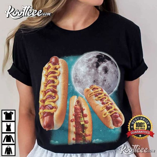 Three Hotdogs Moon I Got That Dawg In Me Vintage T-Shirt