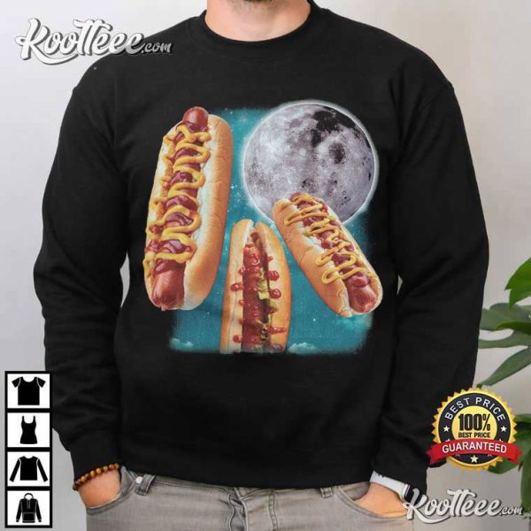 Three Hotdogs Moon I Got That Dawg In Me Vintage T-Shirt