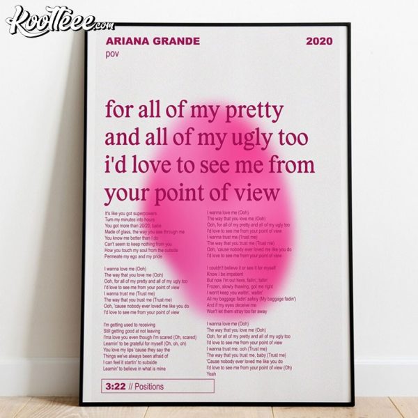 Ariana Grande pov Positions Album Print Poster