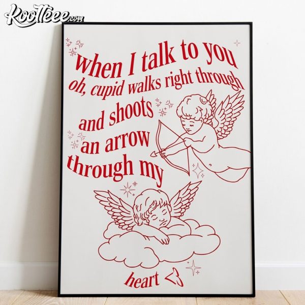 Laufey From The Start Lyrics Cupid Art Poster