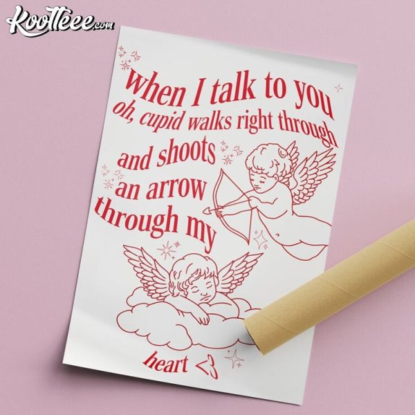 Laufey From The Start Lyrics Cupid Art Poster