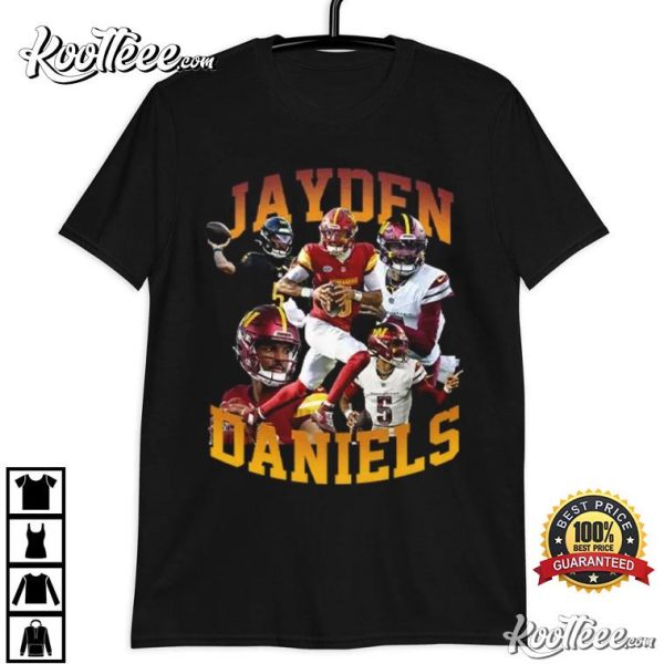 Jayden Daniels Washington Commanders Vintage 90s T-Shirt