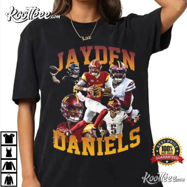 Jayden Daniels Washington Commanders Vintage 90s T-Shirt