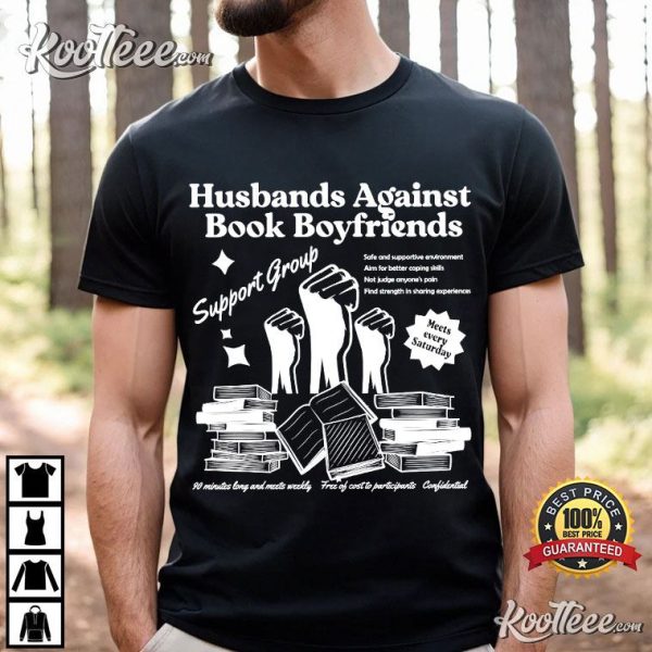 Husbands Against Book Boyfriends Funny Bookish T-Shirt