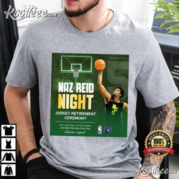 Naz Reid Night Jersey Retirement Ceremony T-Shirt