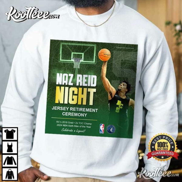 Naz Reid Night Jersey Retirement Ceremony T-Shirt