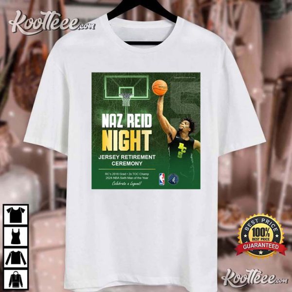 Naz Reid Night Jersey Retirement Ceremony T-Shirt