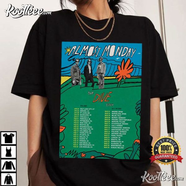 Almost Monday The Dive Tour USA 2025 Poster T-Shirt