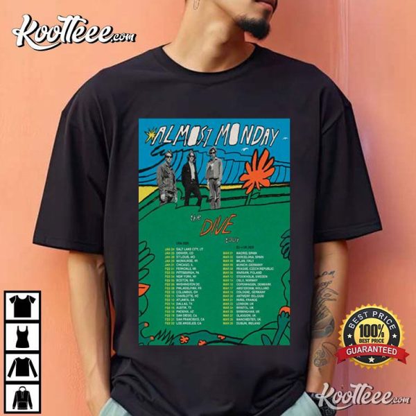 Almost Monday The Dive Tour USA 2025 Poster T-Shirt