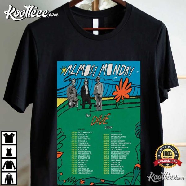 Almost Monday The Dive Tour USA 2025 Poster T-Shirt