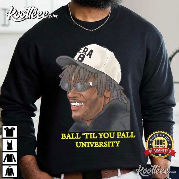 Lamar Jackson Era 8 Ball ‘Til You Fall University T-Shirt