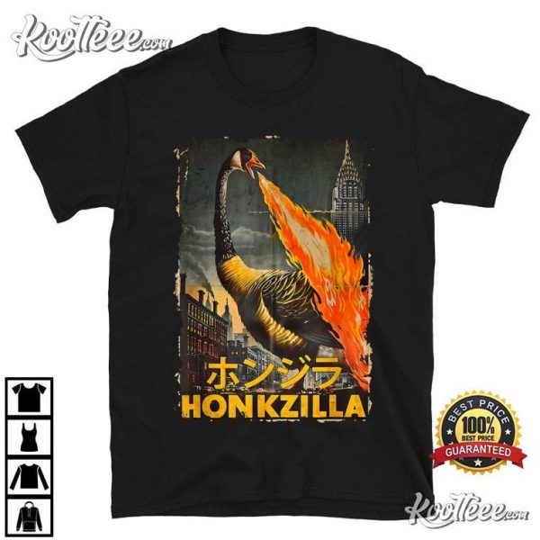 Funny Goose Meme Honkzilla Silly Goose T-Shirt