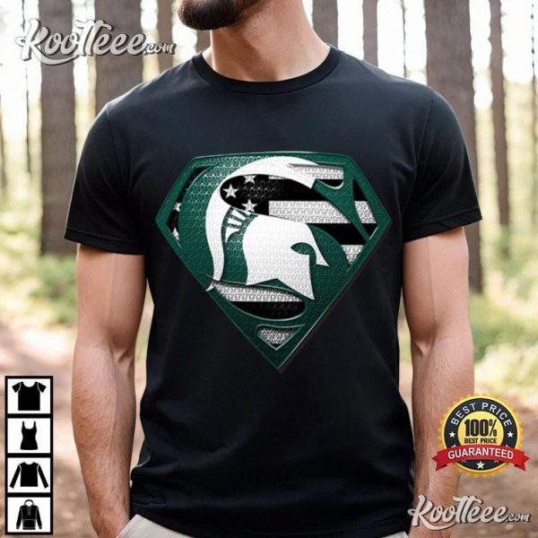 Michigan State Spartans Superman American T-Shirt