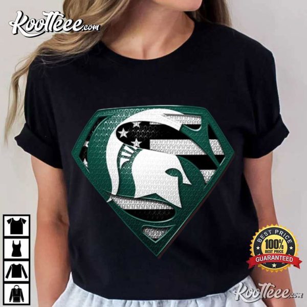 Michigan State Spartans Superman American T-Shirt