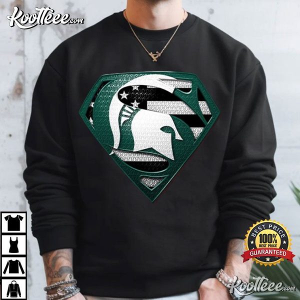 Michigan State Spartans Superman American T-Shirt