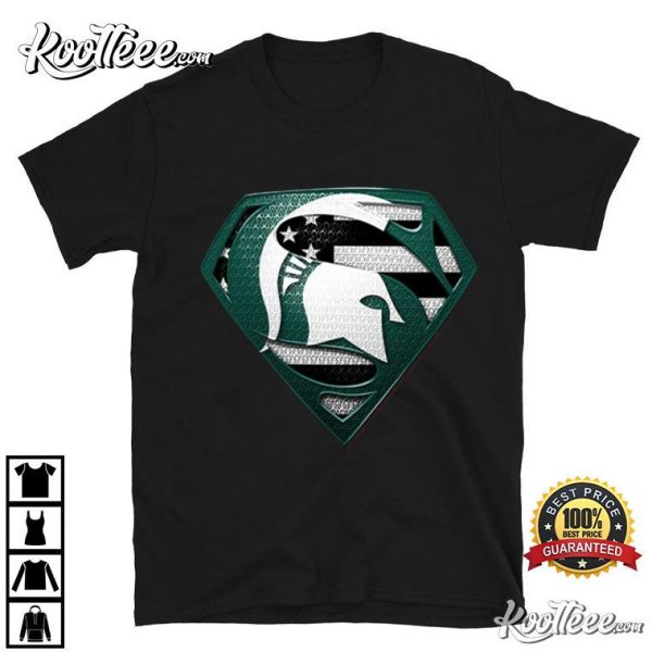 Michigan State Spartans Superman American T-Shirt