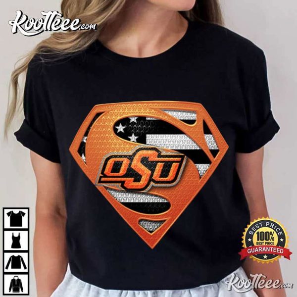 Oklahoma State Cowboys Superman American T-Shirt