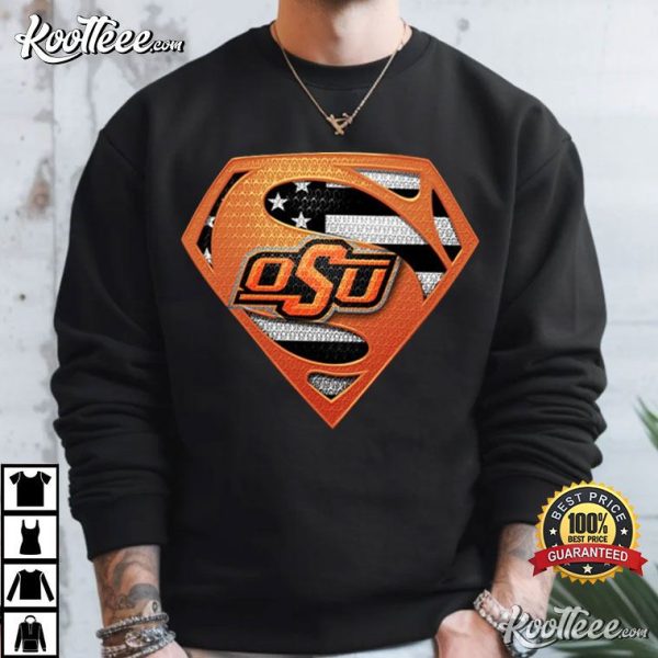 Oklahoma State Cowboys Superman American T-Shirt