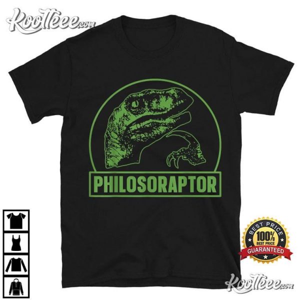 Philosoraptor Funny Philosophy Meme Velociraptor Dinosaur T-Shirt