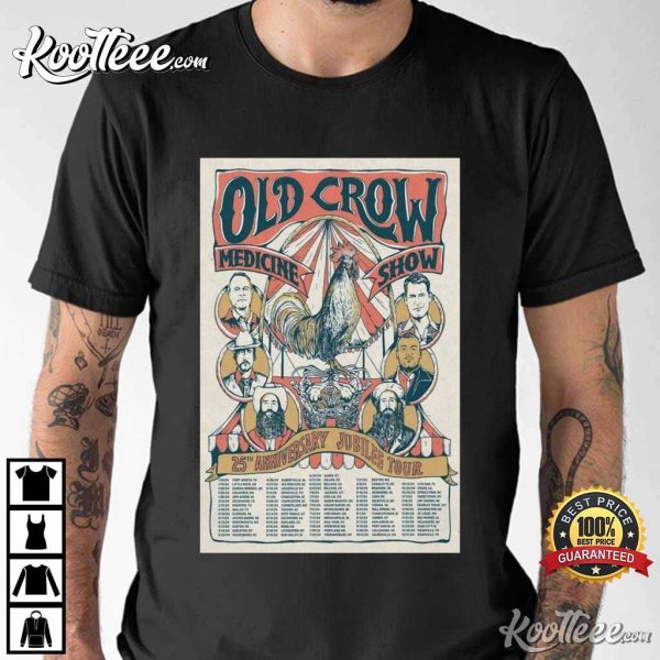 Old Crow Medicine Show 25th Anniversary Jubilee Tour 2025 Poster T-Shirt