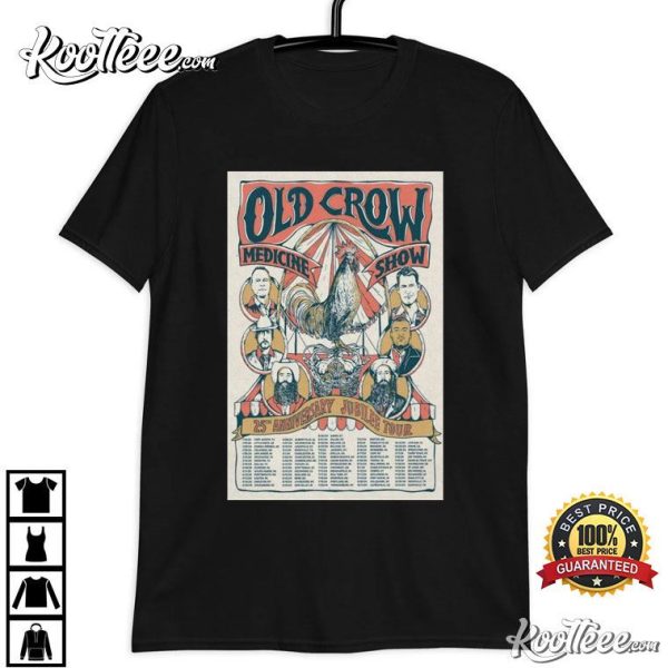 Old Crow Medicine Show 25th Anniversary Jubilee Tour 2025 Poster T-Shirt