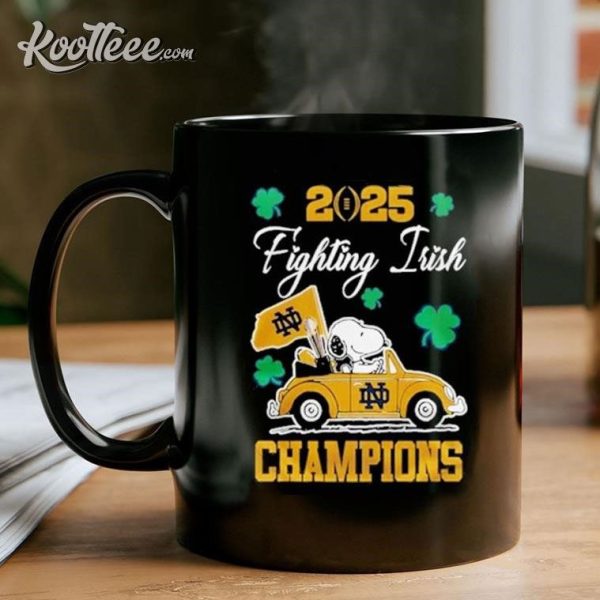 Snoopy x 2025 Notre Dame Fighting Irish Champions T-Shirt