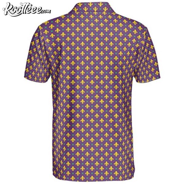 Mardi Gras Fleur De Lis Polo Shirt