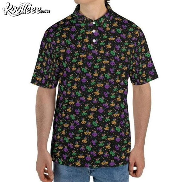 Mardi Gras Masquerade Golf Polo Shirt