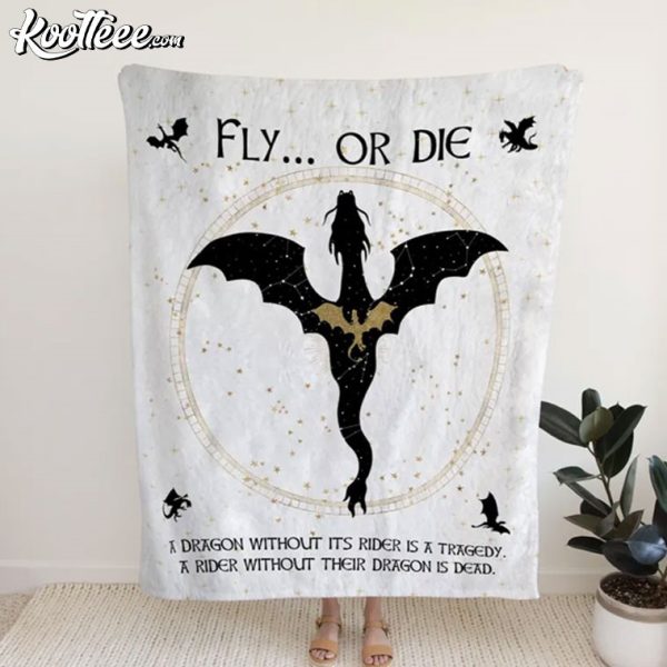 Dragon Fourth Wing Bookish Gift Fleece Blanket