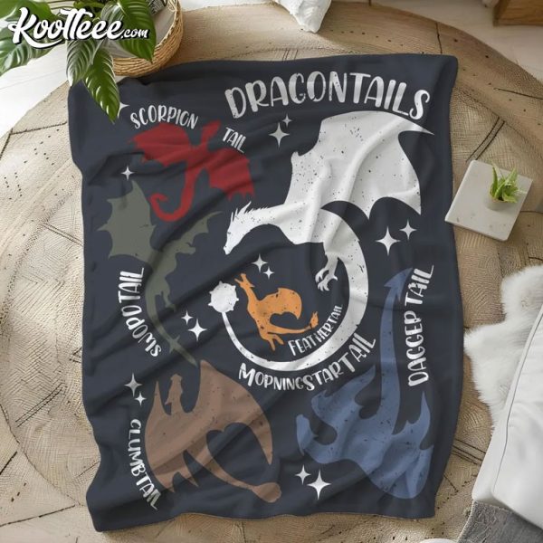 Dragontails Fantasy Book Lover Fleece Blanket