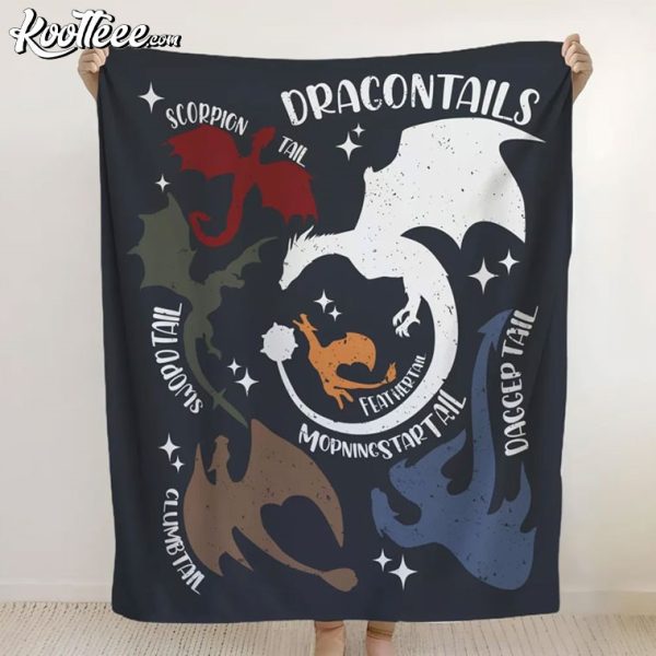 Dragontails Fantasy Book Lover Fleece Blanket