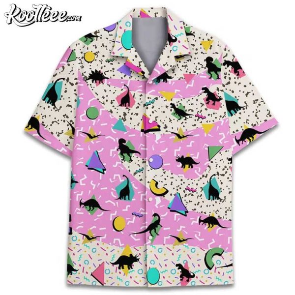 Retro Dinosaur Summer Beach Holiday Hawaiian Shirt