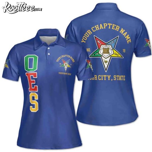 Order of the Eastern Star OES Pentagon Custom Polo Shirt