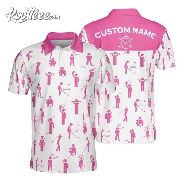 Personalized Pink Golf Polo Shirt