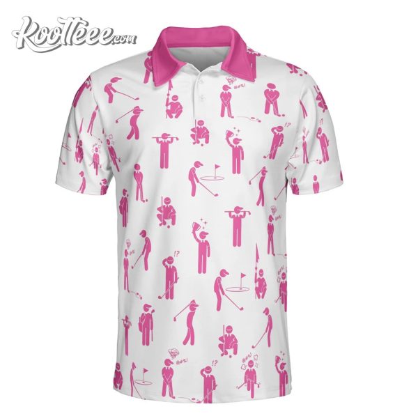 Personalized Pink Golf Polo Shirt