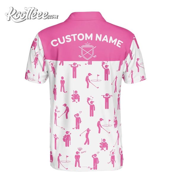 Personalized Pink Golf Polo Shirt