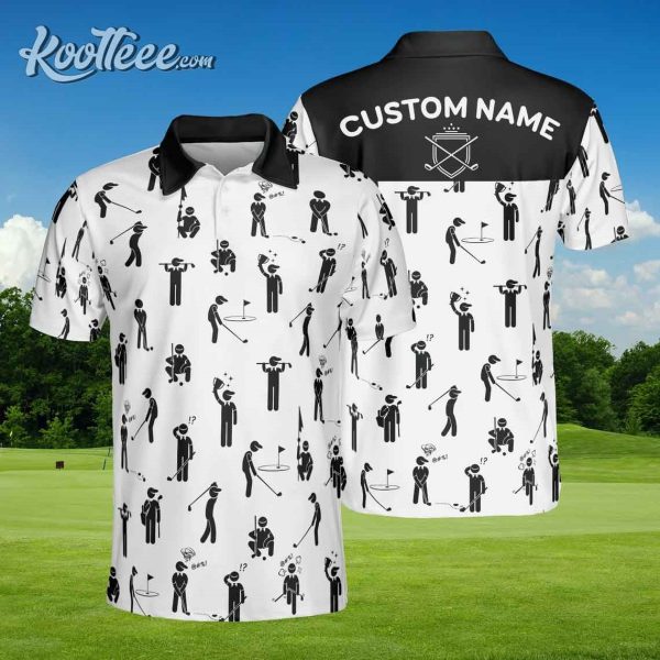 Sport Golf Custom Name Polo Shirt