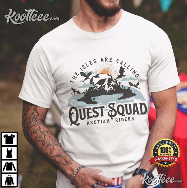 Onyx Storm Quest Squad Aretian Riders Fourth Wing T-Shirt