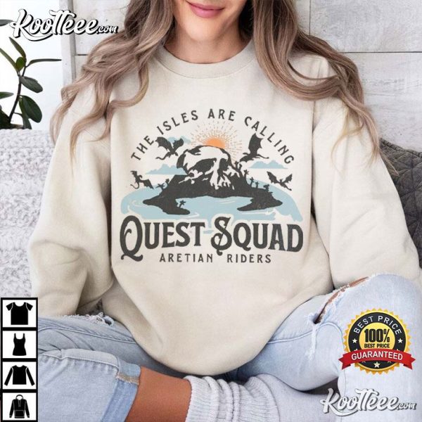 Onyx Storm Quest Squad Aretian Riders Fourth Wing T-Shirt