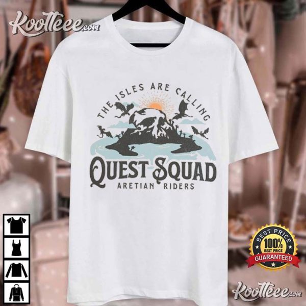 Onyx Storm Quest Squad Aretian Riders Fourth Wing T-Shirt