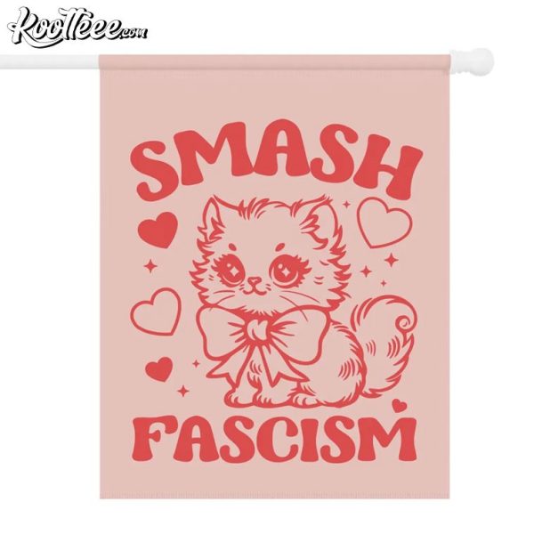 Smash Fascism Leftist Antifascist Protest Flag