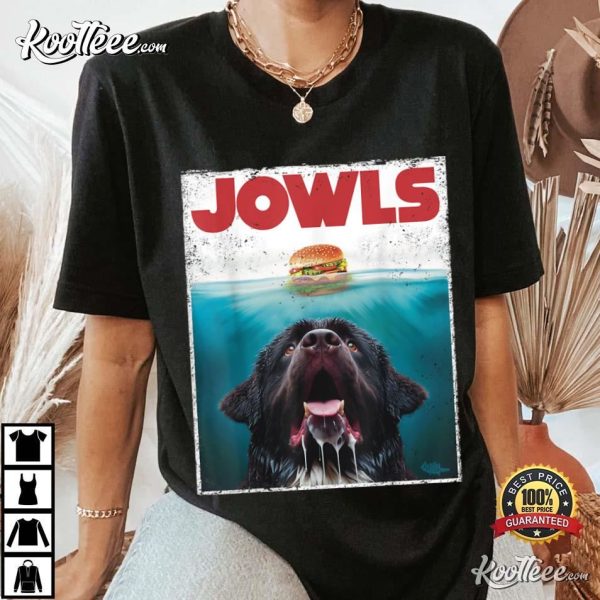 Newfie Newfoundland Dog Jowls Funny Jaws T-Shirt