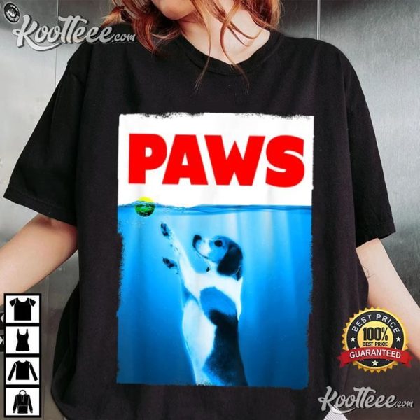 Paws Jaws Dog And Tennis Ball T-Shirt