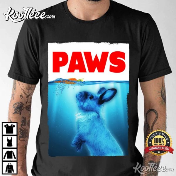 Paws Jaws Rabbit And Carrot Bunny Lovers T-Shirt