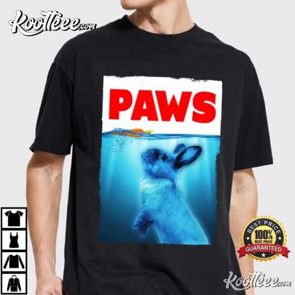 Paws Jaws Rabbit And Carrot Bunny Lovers T-Shirt